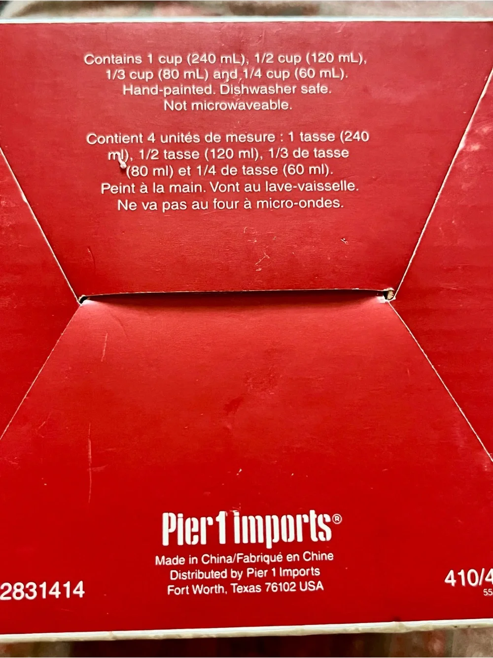 Pier 1 Imports Snowman Stacked Measuring Cups Original Box